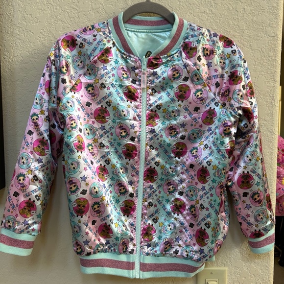 LOL Surprise Dolls Reversable Bomber Jacket. NWOT - Picture 4 of 10